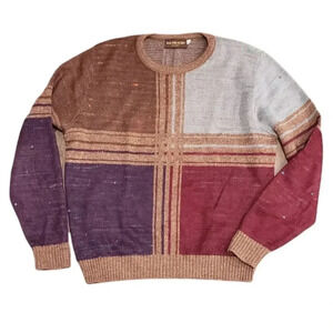 Bachrachs Vintage Color Block Solara Wool Sweater M